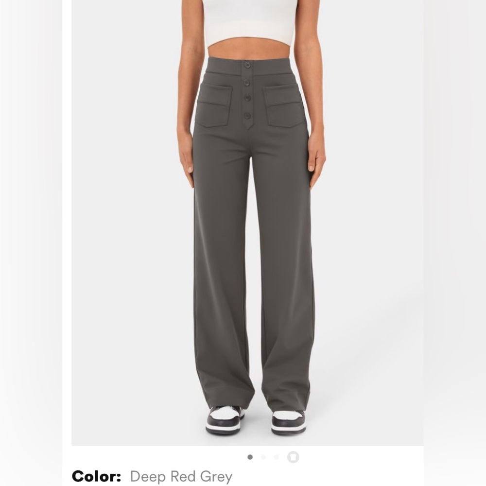 Halara High Waisted Button Multiple Pockets Straight Leg